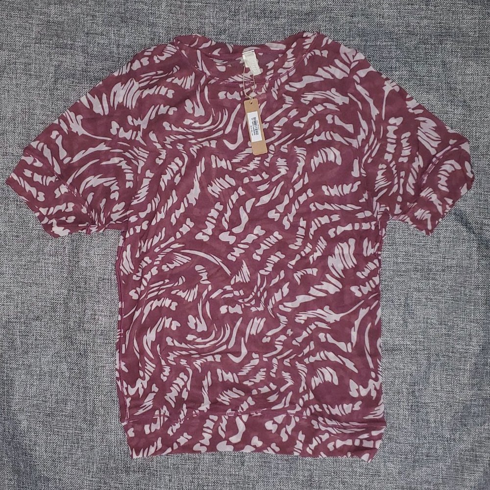 NWT SKIMS 4X Summer Mesh T-shirt RASPBERRY SWIRL